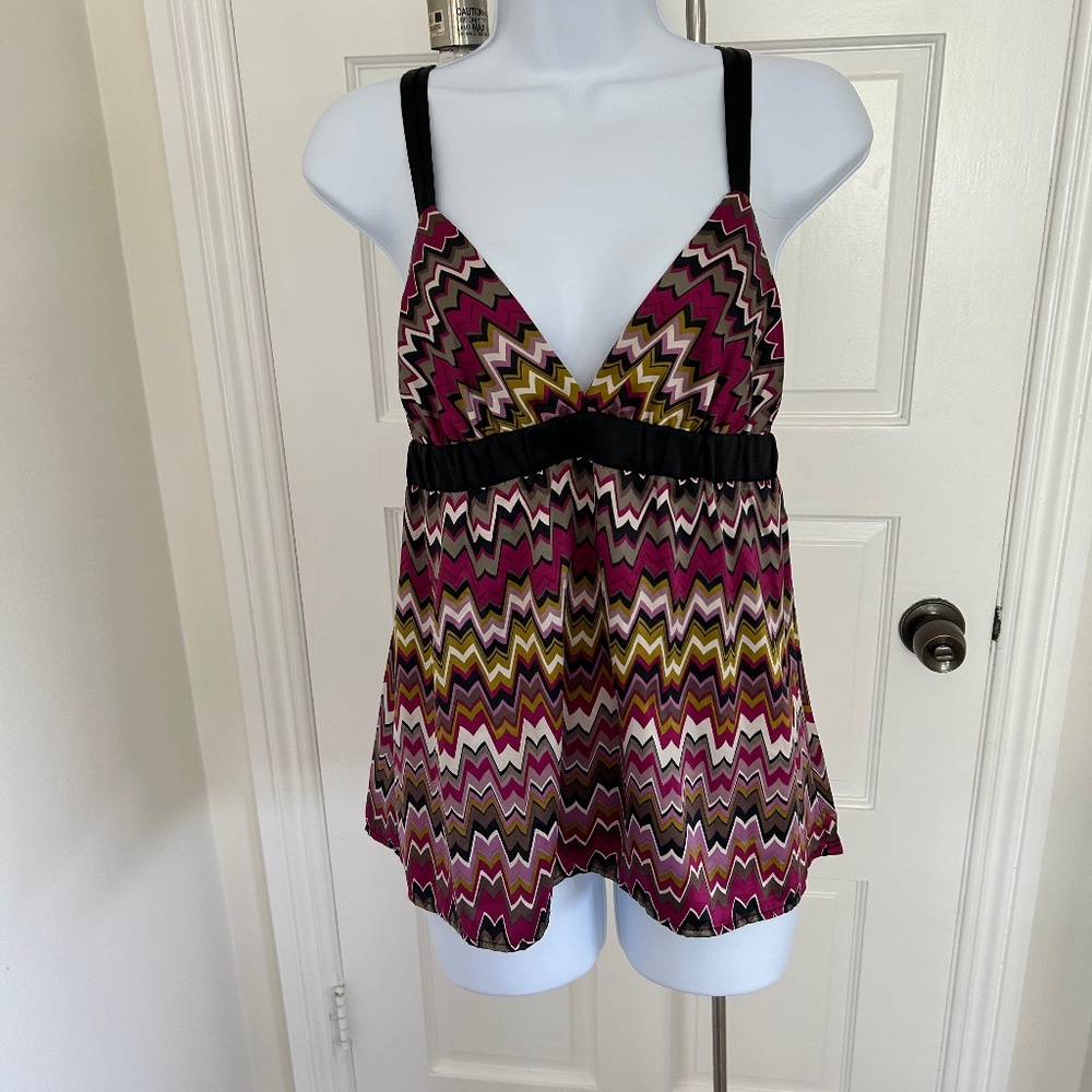 Missoni for Target Zigzag Print Tank Top in Magenta, Yellow, Black